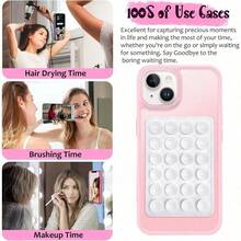 1/2PCS Single-Sided Silicone Suction Phone Case Mount, Non Slip Suction Cup, Hands-Free Phone Accessories Holder For Selfies And Videos, Silicone Adhesive Stand Sticky For Cell Phone - 白色 - 查看 4