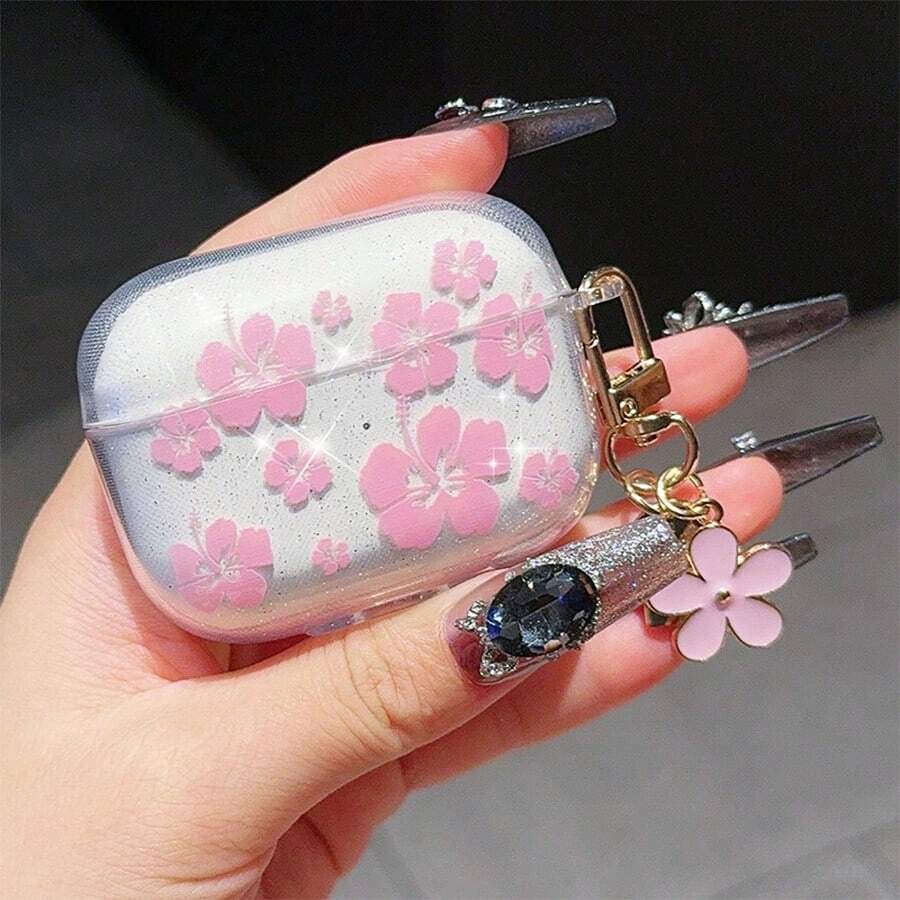 Floral Pendant TPU Earphone Case, Suitable Compatible With Apple Wireless Bluetooth Earphones Protection Cover, Pro 2nd/3rd Generation TPU Soft Case - Multicolor - View 1