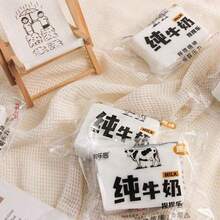 牛奶砖硅胶挤压玩具，逼真慢回弹柔软奶油质感，完美的生日礼物，送给朋友、家人、情人节礼物 - 彩色 - 查看 3