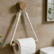 1 Bộ Giá đựng khăn giấy bằng vải lanh dày, Giá đựng cuộn giấy thủ công kiểu mộc mạc - 1 - Xem 6