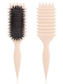 Hair brushes-EU+UK New Upgraded Curling Hair Styling Brush, Featuring Special Bristle Design Specifically For Curly Hair, Effectively Shapes Curls And Reduces Pulling And Frizz. This Brush Combines Grooming, Hairstyling Tools, Products And Accessories, Making It An Essential Item For Salons, Beauty Parlors, Travel, Back-To-School, And Vacation. - Multicolor - View 21