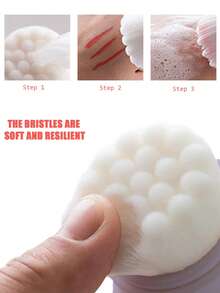 7件套紫色洁面工具套装：双面洁面刷+硅胶洁面仪+卸妆棉+洗漱包+毛绒发带和发圈，居家深层清洁护肤及化妆必备品 - 紫色清潔套裝 - 查看 8