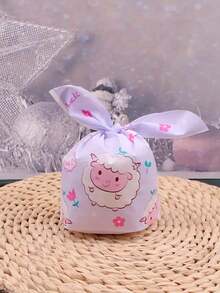 50/20/10 Túi quà hình tai cừu và tai dê với thiết kế dễ thương, túi đựng kẹo in hoa, thích hợp cho các bữa tiệc Eid Al-Adha, tiệc sinh nhật và tiệc mừng em bé. - Xem 3