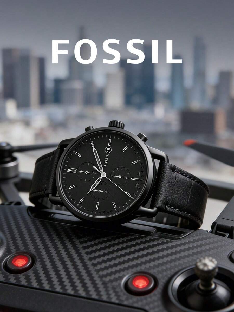Fossil FS5504 Men's Quartz Watch With Multi-Function Dial, Fashionable Business Casual Timepiece - Black - View 1