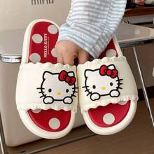 Dép đôi đế dày hình mèo hoạt hình dễ thương, dép đi trong nhà tắm chống trơn trượt, dép mềm mại trong nhà. - Dép nữ - Xem 6