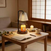 xoddi 1PCS Luxury Frosted Lampshade Candle Warmer Lamp, Height Adjustable Electric Wax Melter With Timer & Dimmable Brightness, GU10 Bulb Included, Elegant Candle Melting Lamp For Bedroom Nightstand Living Room Home Decor, Perfect Gift For Christmas Mother's Day Valentine's Day Housewarming - US A Type Plug(110-127V) - View 5