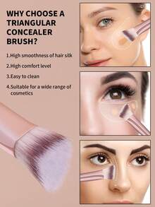 Bộ 5 cọ trang điểm chuyên nghiệp, cọ trang điểm du lịch cầm tay, bộ dụng cụ trang điểm đa năng hai đầu bao gồm cọ nền, cọ phấn phủ, cọ má hồng, cọ che khuyết điểm, cọ tạo khối, cọ mũi, cọ phấn mắt, cọ highlight, lý tưởng để sử dụng tại nhà hoặc khi đi du lịch, dụng cụ trang điểm thiết yếu và phụ kiện làm đẹp, ý tưởng quà tặng tuyệt vời. - Hồng - Xem 8