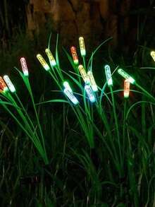 1/2个太阳能LED芦苇花花园灯，LED草坪灯，适用于池塘、露台、庭院、小路等景观照明。 - 均碼 - 查看 3