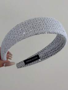 3pcs Luxury Sequin Headbands, Fashionable High Crown Headpieces - Multicolor - View 6