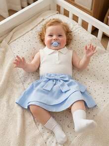 Baby Girls Tank Top Co-Ords - 藍色 - 查看 7