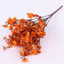 Artificial Baby's Breath Single Stem Flower Bouquet, Plastic Fake Flowers Decor For Wedding, Home, Vase Arrangement, Dried Flowers - Burnt Orange - View 3