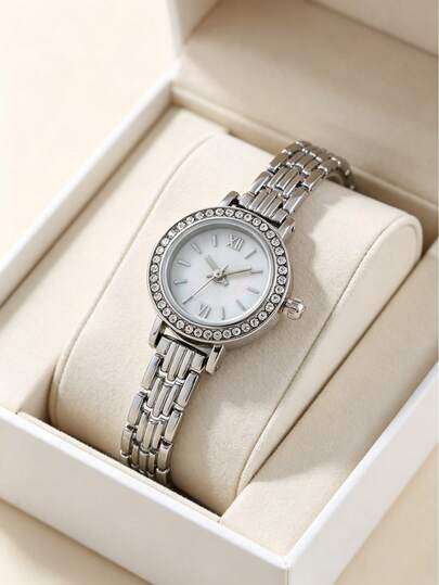 Đồng hồ kỹ thuật số mặt tròn nhỏ gọn, dành cho cả nam và nữ, thích hợp để đeo hàng ngày và trang trí.