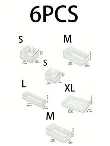 7件套/6件套/4件套化妆品抽屉收纳盒 化妆刷收纳盒 透明化妆品收纳盒 化妆品展示架收纳盒 分隔盒 化妆品工具收纳盒 - 彩色 - 查看 12