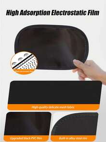 2件装通用汽车车窗遮阳帘静电吸附防眩光遮阳网隔热挡风玻璃罩驾驶员侧乘客侧遮阳板 - 汽車遮陽 - 查看 5