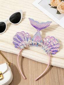 Băng đô hình đuôi nàng tiên cá lấp lánh dành cho nữ, phụ kiện đội đầu chủ đề nàng tiên cá chuyển màu óng ánh, phụ kiện hóa trang dự tiệc sinh nhật, phụ kiện tóc cho kỳ nghỉ biển. - Nhiều màu - Xem 2