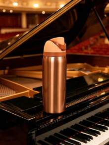 Owa Laaa Rose Gold Water Bottle 32oz, 945ML, With Straw, Heat Preservation Time More Than 24 Hours, Cold And Hot Water Can Be Insulated, Can Make Coffee, Frozen Drinks, Exquisite Workmanship, Suitable For Camping, Work, Indoor And Outdoor Use. - Vàng - Xem 5