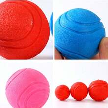 Bola Mainan Kunyah Karet Padat, Bola Tahan Gigitan untuk Melatih Anjing Teddy, Golden Retriever, dan Anjing Ukuran Sedang/Besar, Ukuran: Kecil 5cm, Sedang 6cm, Besar 7cm - MultiWarna - View 9
