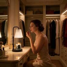 1pcs Elegant Frosted Lampshade Candle Warmer Lamp, Height Adjustable Electric Wax Melter With Timer & Dimmable Brightness, Includes GU10 Bulb, Premium Candle Melting Lamp For Bedroom Nightstand Vanity Living Room Side Table Home Decor, Perfect Gift For Mother's Day Valentine's Day Housewarming Wedding Anniversary - Xem 10