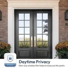 One Way Window Privacy Film See Out Not In, Window Tint For Home, Reflective Mirror Glass Windows Coverings Sun Heat UV Blocking - Two-sided Silver - View 2