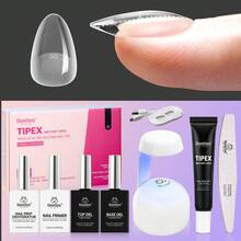 Beetles Tipex Lite Pre-Built Apex Nail Tips Kit, Stiletto Medium, With Tipex Nail Glue,  All-In-One Gel Nail Kit - Almond Pendek (Kit Kuku Tipex dengan Primer) - View 9