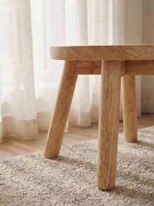 1pc Medium Wooden Plant Stand, Shoe Bench, Step Stool, 24cm Height, Suitable For Indoor Plants, Modern Style Side Table, Planter Holder, Small Round Side/Corner Table - Multicolor - View 9