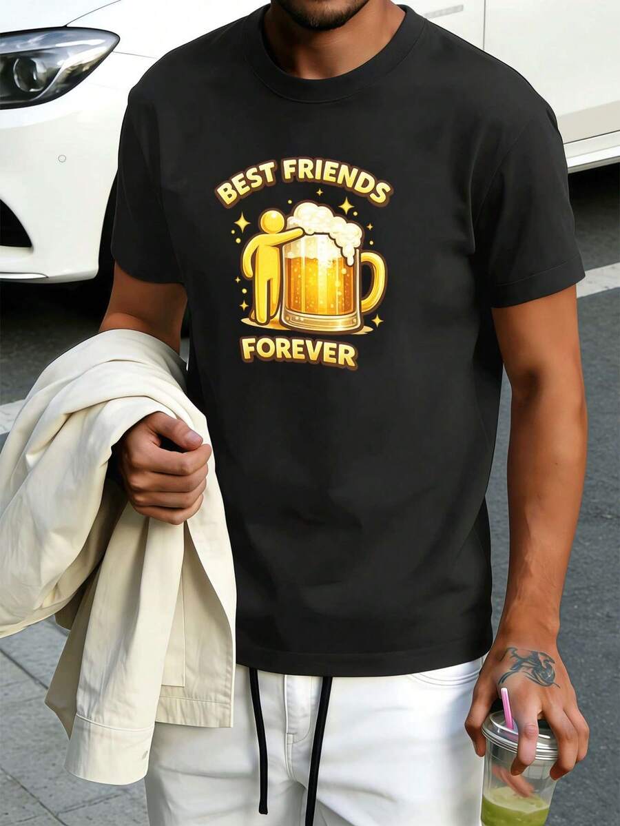 Camisetas masculinas plus size - Preto - Ver 1