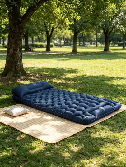 1 chiếc đệm ngủ bơm hơi vận hành bằng chân, vật dụng thiết yếu cho người hay nằm sai tư thế khi cắm trại ngoài trời! Van tự bơm hơi, không cần bơm hơi hay thổi bằng miệng, bơm hơi nhanh chóng trong vài phút, chất liệu TPU dày dặn bền chắc và chống trượt, chống ẩm và cách nhiệt, mang lại trải nghiệm ngủ êm ái như trên mây, thoải mái khi ngủ qua đêm ngoài trời. Khóa van hai chiều ngăn ngừa rò rỉ khí, cấu trúc lưới kim cương 3D hỗ trợ phân bổ đều trọng lượng cơ thể mà không bị xẹp lún, bảo vệ cột sống và eo.