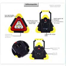 Luz De Emergencia Triángulo proteccion Vial Lámpara Led Cob - A - Ver 7