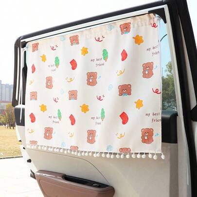 Bộ 1/2 rèm che nắng cửa sổ xe hơi, rèm cửa hông xe kiểu hút chân không, có dây kéo, dùng để che nắng, bảo vệ riêng tư, chống tia UV, cách nhiệt và chắn nắng.