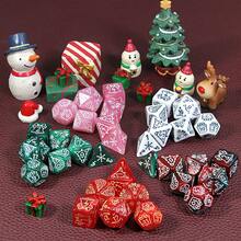 Festive Christmas 7-Piece Dice Collection - Fun Gift For Gamers & Family Members - Multicolor - View 5