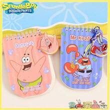 SpongeBob SquarePants 4本/1本，方裤——一款充满活力的方裤主题笔记本，非常适合学生和方裤粉丝。笔记本日记版，卡通线圈笔记本，可爱时尚笔记本，方裤，章鱼哥动漫角色设计 - 彩色 - 查看 4
