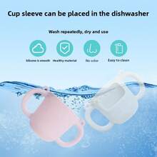 Silicone Cup Holder 14oz Silicone Handle Cup Cover Anti-Slip High Temperature Resistant Protective Cover - 14oz Silicone Cup Cover Pink - View 3
