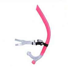 1 pieza Tubo de snorkel profesional para adultos, para entrenamiento de natación, práctica de respiración estilo libre, boquilla de silicona, equipo de natación y buceo - Naranja - Ver 11