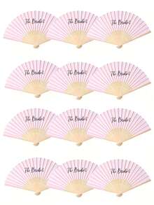 10/5把丝绸折扇 + 1把丝绸折扇，黑白两色，适合新娘和伴娘，可用于单身派对、婚礼、新娘送礼会等场合的装饰，也可作为伴娘礼物或婚礼装饰品——优雅便捷，适合各种场合。 - 彩色 - 查看 4