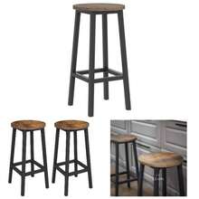 Bar & Serving Carts - 65H cm + Rustic Brown + Black + 2 - View 1
