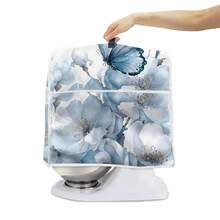 1 Blue Flower-Scented Household Chef's Machine Dust Cover, Washable Baking Tool Dust Cover, Blender Cover, Vertical Blender Cover, Protective Cover. The Atmosphere In The Kitchen Has Been Fully Improved - Full Coverage - View 4