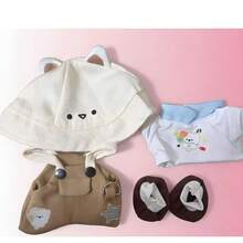 Bộ quần áo búp bê 20cm, mũ gấu dễ thương và quần yếm, trang phục hóa trang cho búp bê, phụ kiện đáng yêu, quần áo đồ chơi, quà tặng tiệc tùng, quà sinh nhật (Không bao gồm búp bê) - Nhiều màu - Xem 6