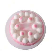 1pc Realistic Raspberry Tart Soft Squishy Toy, Very Soft And Elastic With Slow Rebound Design, Provides Endless Satisfaction When Squeezed. Unique Finger-Sucking Effect Adds Extra Fun, Can Also Be Used As Cute Desktop Decor. Whether At Work Or Home, It Is An Essential Stress Relief Tool And An Excellent Gift For Sensory Toy Enthusiasts, Squishy Toys - Multicolor - View 5
