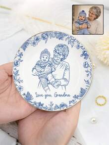 1 chiếc hộp quà tặng ảnh cá nhân hóa dành cho mẹ, đĩa đựng trang sức quà sinh nhật cho mẹ, khay đựng đồ trang sức có ảnh, quà kỷ niệm đám cưới cho mẹ mới cưới, quà Ngày của Mẹ, quà cưới, quà tặng ảnh cho mẹ, quà tặng người thân yêu trong gia đình. - Nhiều màu - Xem 2