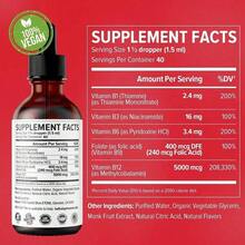 (2 Pack) Vitamin B12 And B6 Liquid Drops, B12 Sublingual Vitamin B Complex - B 12 Vitamin 5000mcg - B12 Methylcobalamin For Energy, Brain, And Heart Support With 27,200 Mcg, Raspberry, 80 Servings Vitamins Supplements Chlorophyll Creatina Monohidratada Vitamins Probiotics For Women Protein Powder Quick Ship Items Creatina Colageno - 2 件裝 - 查看 3