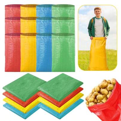 5 piezas de sacos de carrera de patatas para adultos, bolsas de plástico grandes de 51x25cm, adecuadas para carnavales, Pascua, juegos al aire libre, fiestas de cumpleaños, reuniones familiares al aire libre, barbacoas