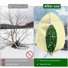 1 Túi che cây dày dặn có dây rút và khóa kéo, túi bảo vệ cây khỏi sương giá cỡ lớn, áo khoác mùa đông tái sử dụng cho cây ăn quả, cây bụi và cây trồng trong chậu. - A - Xem 4