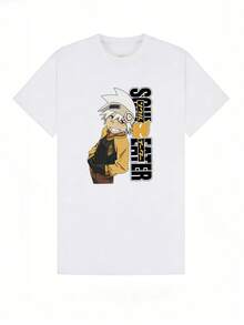 Women's Summer Loose Casual-Shirt, Soft Cotton Round Neck Short Sleeve Tops, Vintage European American Street Style. - White - View 5