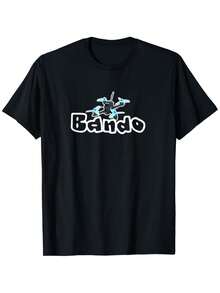 Cool - Designed Graphic T - Shirt,  Style, Great For Everyone, Bando T - Shirt - 黑色 - 查看 1