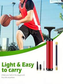 Portable Ball Pump Hand Air Pump With 5 Needles 2 Nozzle 1 Extension Hose Balloon Pump Hand Air Balls Pump Inflatable Kit Great For Basketball Football Volleyball Soccer Water Ball Rugby Balloon And Swimming Inflatable Toy Football Kit - Multicolor - View 7