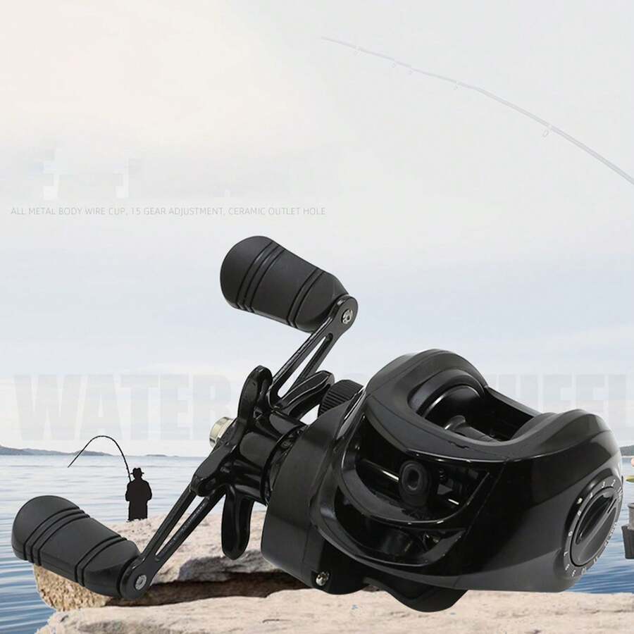Pro Max Low Profile Baitcast Reel, Water Drop Wheel Style, Gear Ratio 7.2:1, Max Drag 8kg, 7+1 Bearings, Comes With Original Lure - Multicolor - View 1