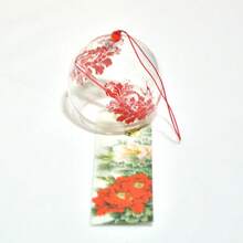 1个樱花风铃，日式玻璃挂饰，清新日式风格，玻璃材质，音色清脆悦耳，浪漫樱花设计，精致挂饰，适合作为生日礼物、客厅窗户装饰、阳台风铃挂饰、创意家居装饰、女友礼物（吊坠卡片随机） - 彩色 - 查看 15