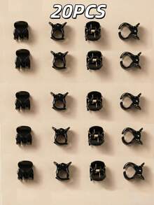 50 Pcs Mini Hair Clips Set, Assorted Colors Strong Grip Small Claw Clips, Cute Hair Clamps For Styling Thin Hair & Bangs, Daily Wear Hair Accessories For Women, Back To School - A - View 12