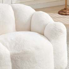 Living Room Chairs - White + Plush - View 6