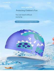 1顶儿童泳帽，可爱卡通男女通用婴儿舒适印花泳帽 - 彩色 - 查看 7